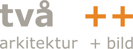Logo två++, arkitektur och bild..